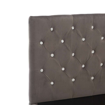 Bed Frame without Mattress Grey Fabric 120x200cm
