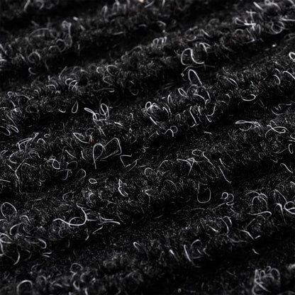 Door Mat Black 117x220 cm PVC