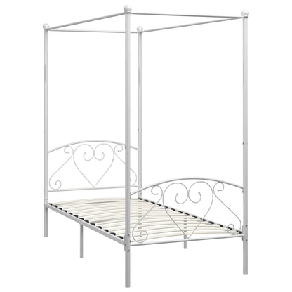 Bed Frame | White | Metal | Single | Durable | Bed Frame | Rectangular