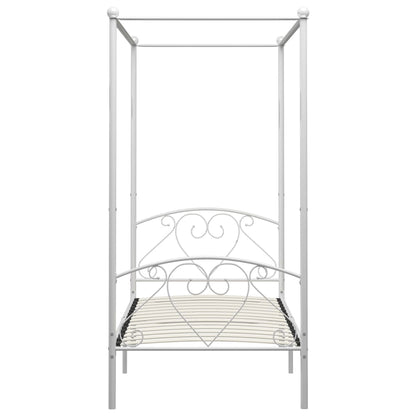 Bed Frame | White | Metal | Single | Durable | Bed Frame | Rectangular