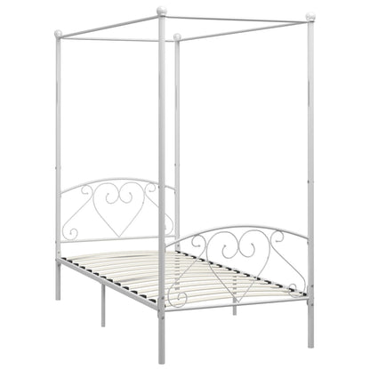 Bed Frame | White | Metal | Single | Durable | Bed Frame | Rectangular