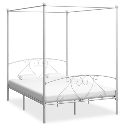 Bed Frame | White | Metal | 160x200 cm | Bed Frame | Rectangular