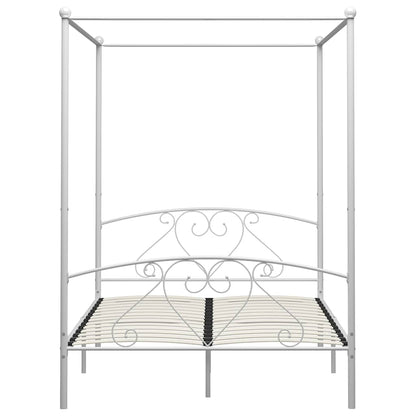 Bed Frame | White | Metal | 160x200 cm | Bed Frame | Rectangular