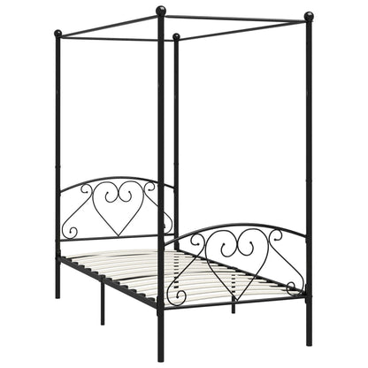 Bed Frame | Black | Metal | Single | Black Canopy Bed Frame | Rectangular