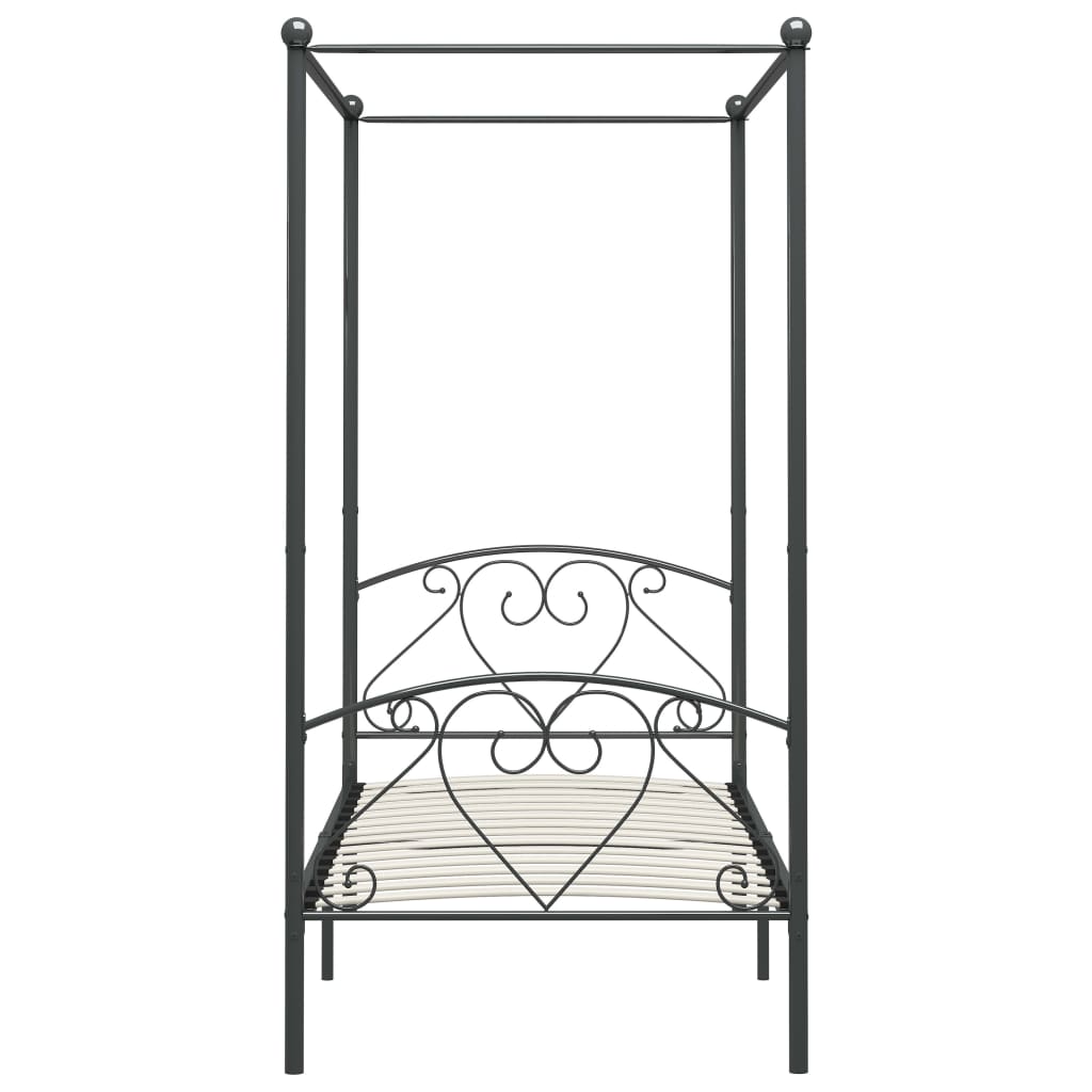 Bed Frame | Grey | Metal | Single | Durable | Bed Frame | Rectangular