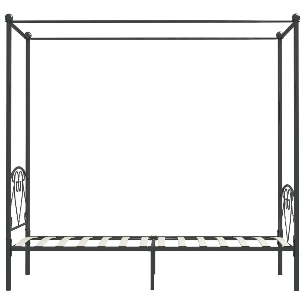Bed Frame | Grey | Metal | Single | Durable | Bed Frame | Rectangular