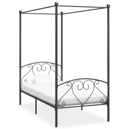 Bed Frame | Grey | Metal | Double | Durable | Bed Frame | Rectangular