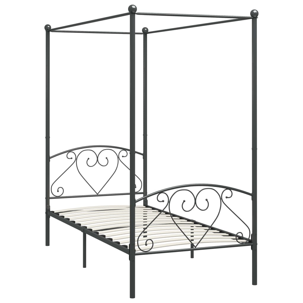 Bed Frame | Grey | Metal | Double | Durable | Bed Frame | Rectangular