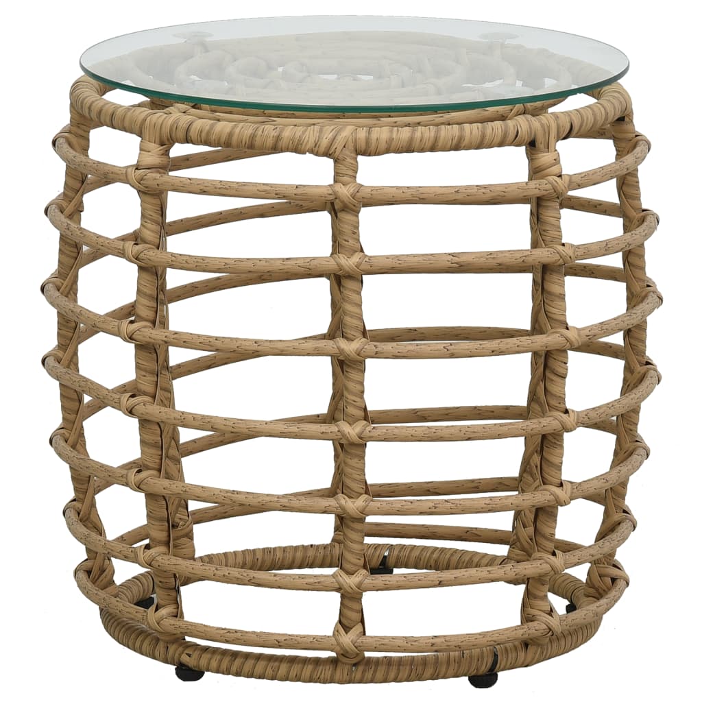 Bistro Set | Oak, Black, Transparent