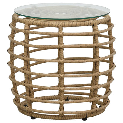 Bistro Set | Oak, Black, Transparent