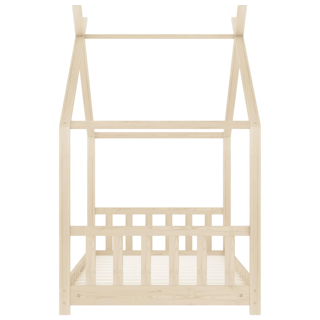 Kids Bed Frame Solid Pine Wood 70x140 cm