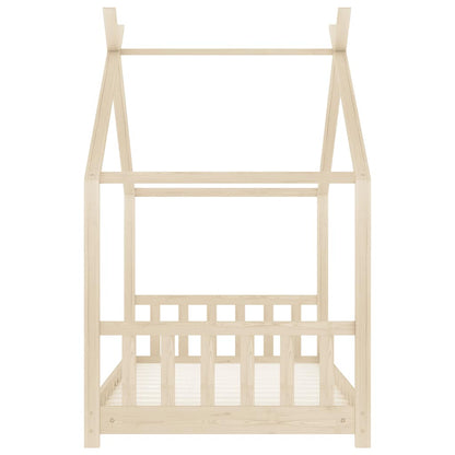 Kids Bed Frame Solid Pine Wood 70x140 cm