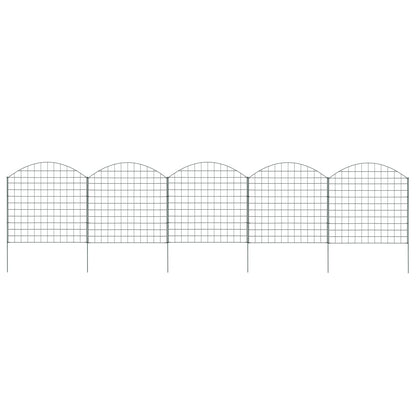 Arched Garden Fence Set 77.5x78.5 cm Green