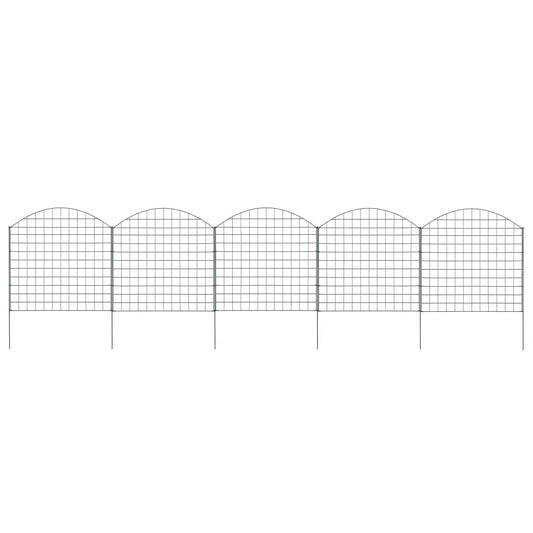 146103 vidaXL Arched Garden Fence Set 77,5x78,5 cm Green