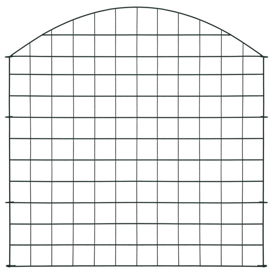 146103 vidaXL Arched Garden Fence Set 77,5x78,5 cm Green