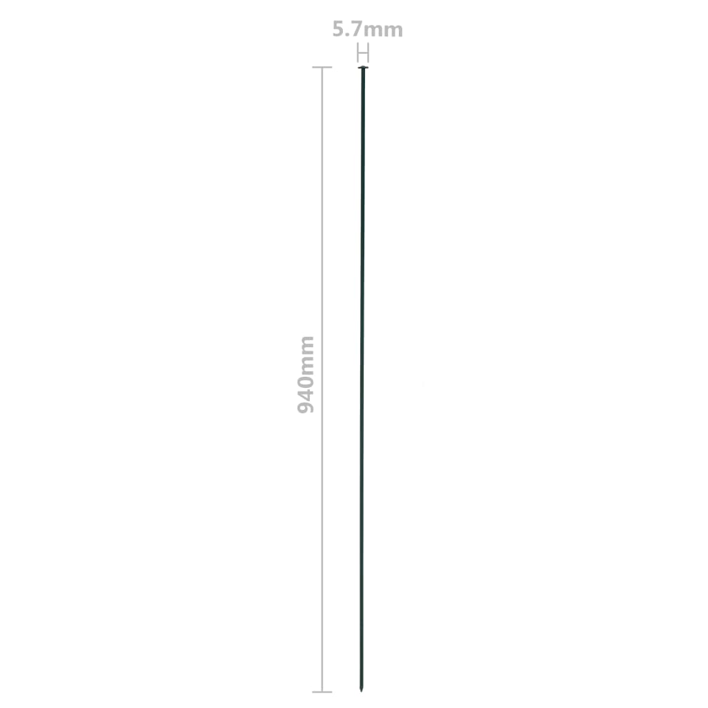 Arched Garden Fence Set 77.5x78.5 cm Green