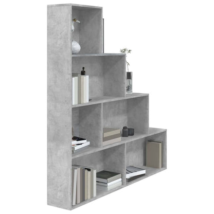800661 vidaXL Book Cabinet/Room Divider Concrete Grey 155x24x160 cm Engineered Wood
