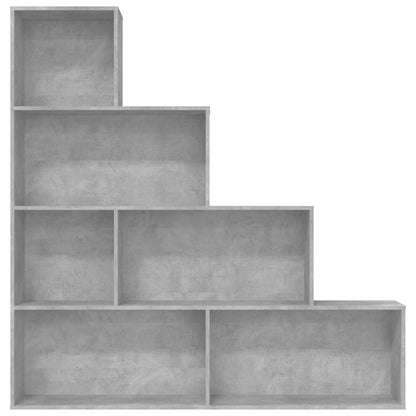 800661 vidaXL Book Cabinet/Room Divider Concrete Grey 155x24x160 cm Engineered Wood