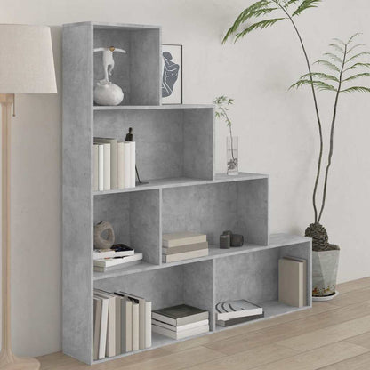 800661 vidaXL Book Cabinet/Room Divider Concrete Grey 155x24x160 cm Engineered Wood