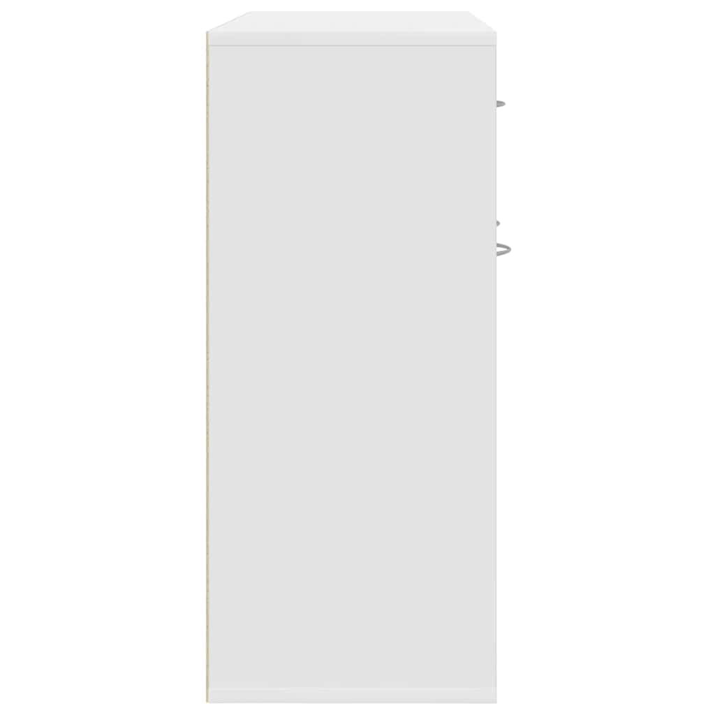 Sideboard White 88x30x70 cm Engineered Wood