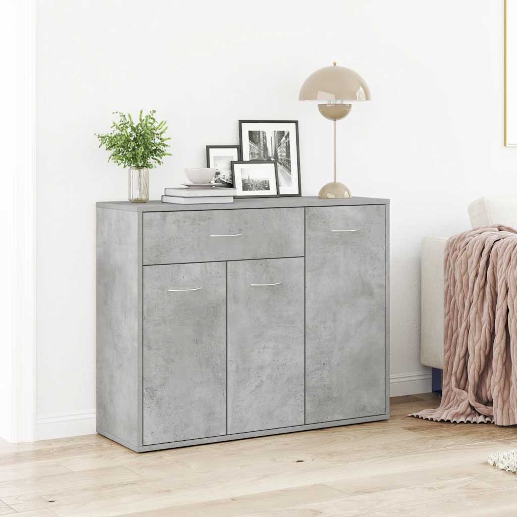 800679 vidaXL Sideboard Concrete Grey 88x30x70 cm Engineered Wood