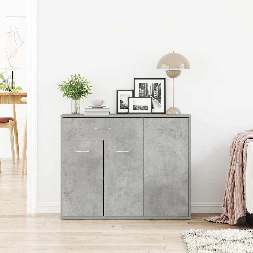 800679 vidaXL Sideboard Concrete Grey 88x30x70 cm Engineered Wood