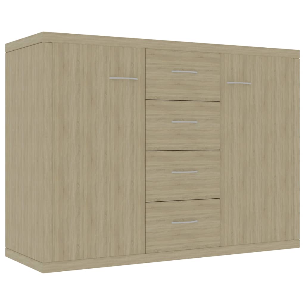 800687 vidaXL Sideboard Sonoma Oak 88x30x65 cm Engineered Wood