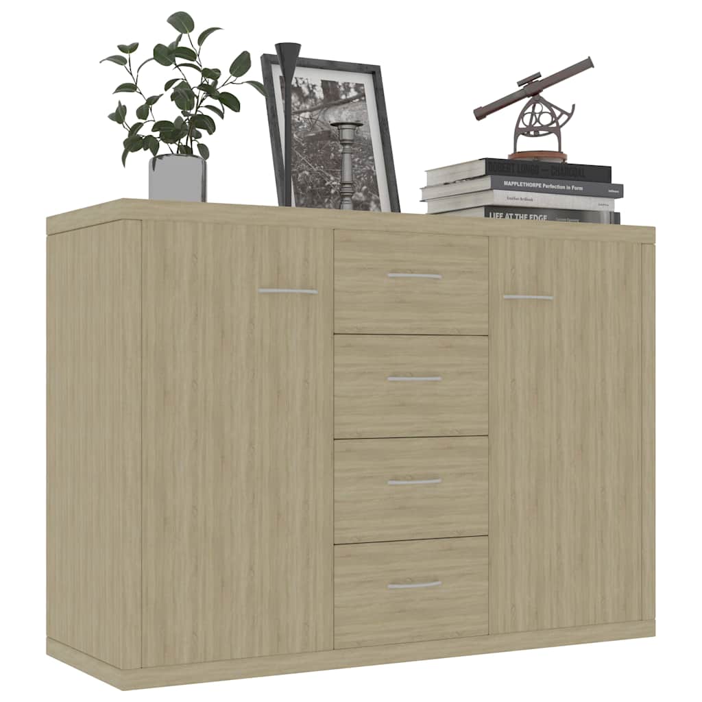 800687 vidaXL Sideboard Sonoma Oak 88x30x65 cm Engineered Wood