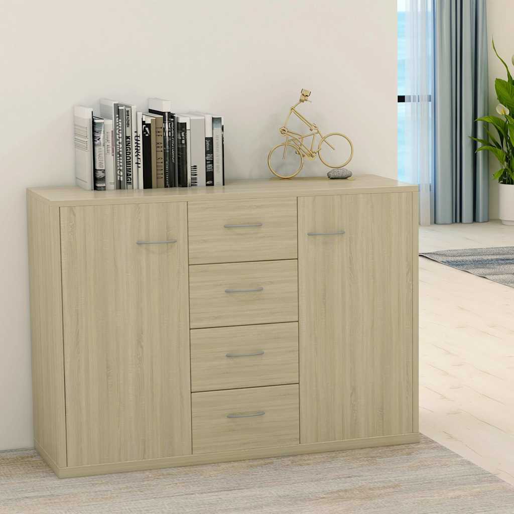 800687 vidaXL Sideboard Sonoma Oak 88x30x65 cm Engineered Wood