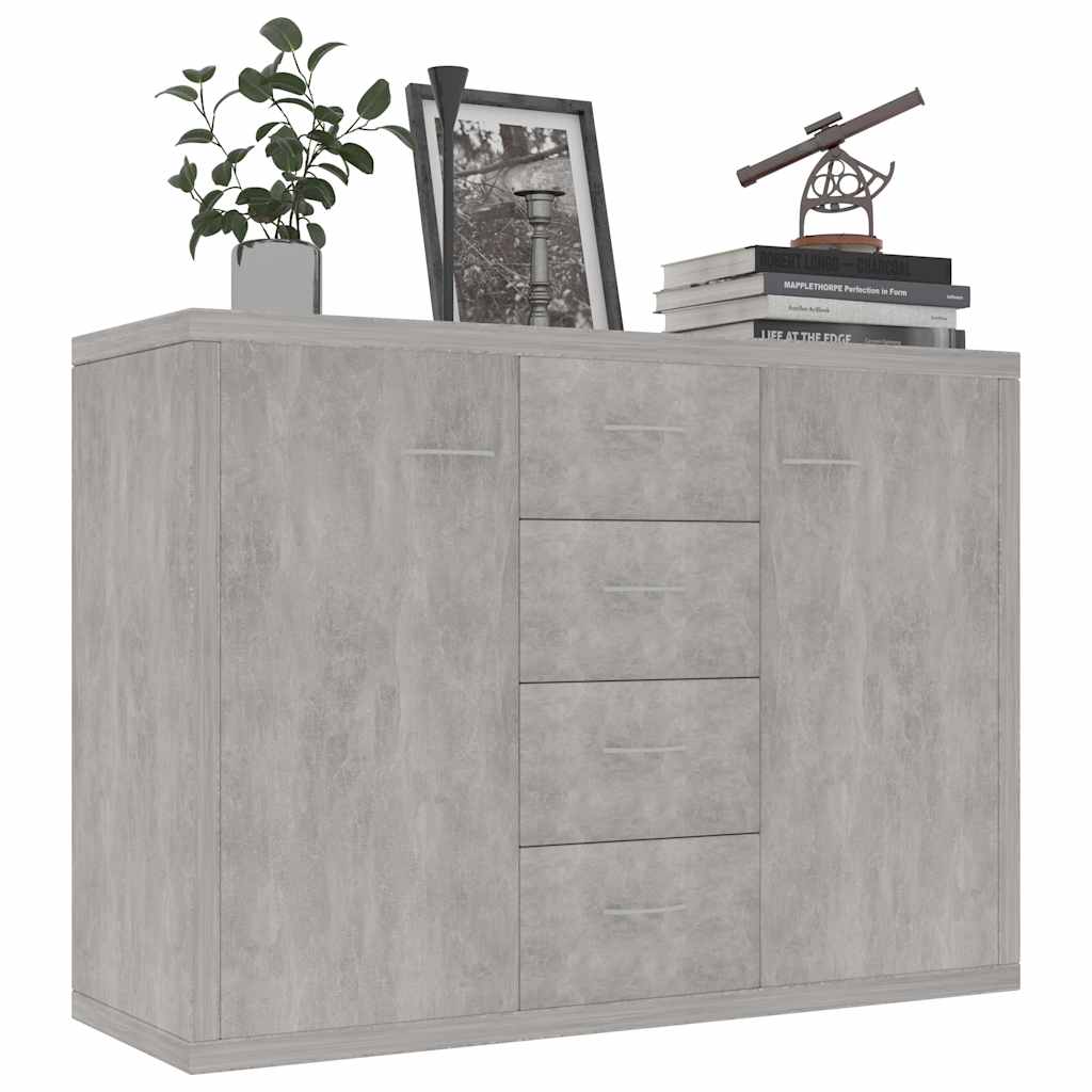 800688 vidaXL Sideboard Concrete Grey 88x30x65 cm Engineered Wood
