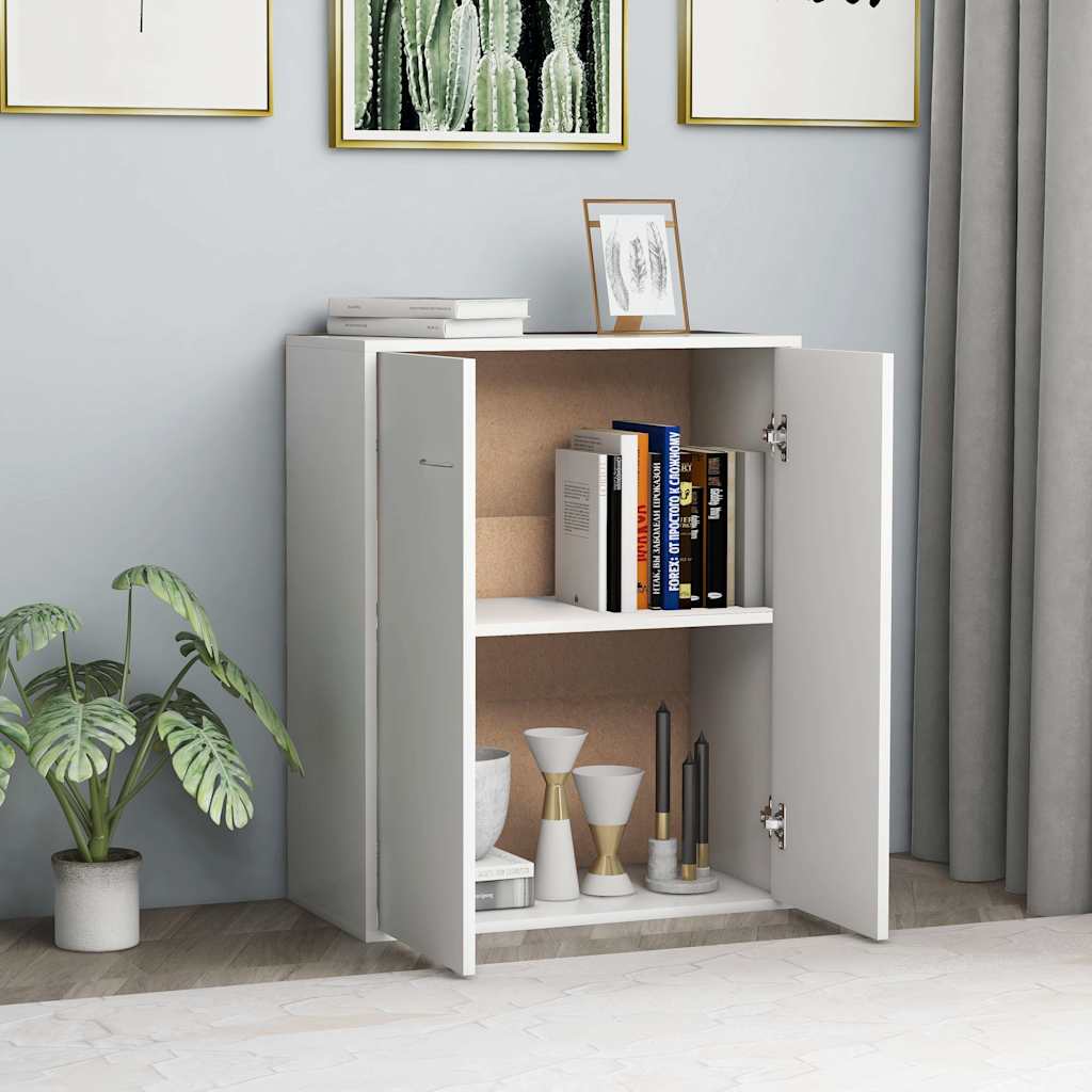 800729 vidaXL Sideboard White 60x30x75 cm Engineered Wood