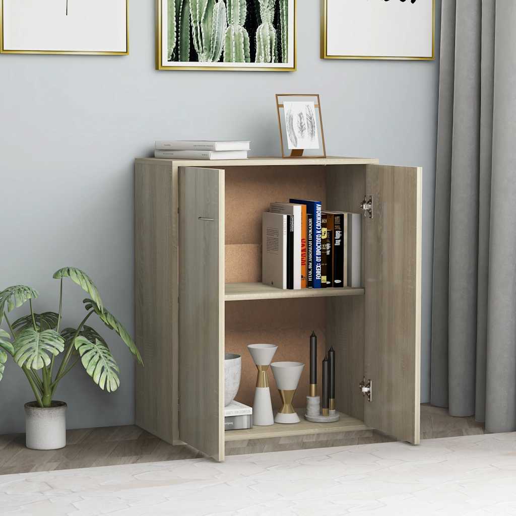 800732 vidaXL Sideboard Sonoma Oak 60x30x75 cm Engineered Wood