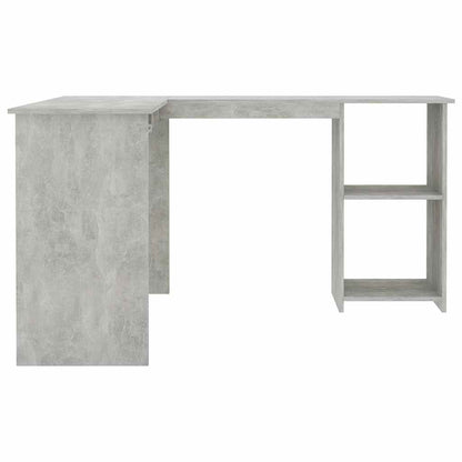 L-Shaped Corner Desk Concrete Grey 120x140x75cm Engineered Wood