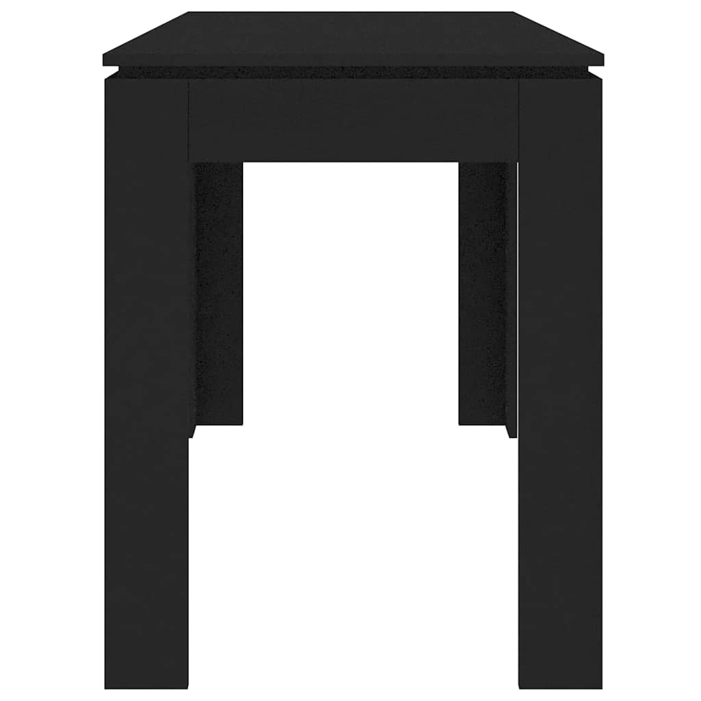Dining Table Black 120x60x76 cm Engineered Wood