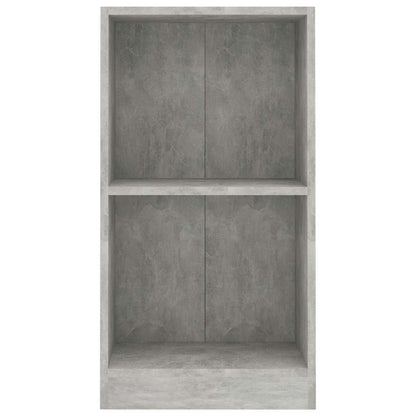 Bookshelf Concrete Grey 40x24x75 cm Engineered Wood