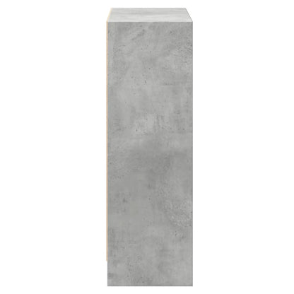 Bookshelf Concrete Grey 60x24x76 cm Engineered Wood