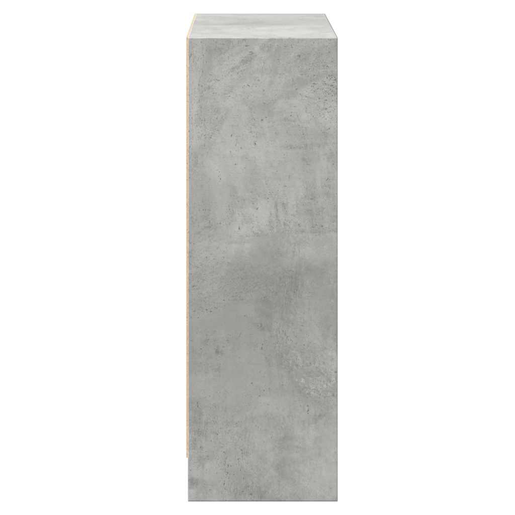 800859 vidaXL Bookshelf Concrete Grey 60x24x76 cm Engineered Wood