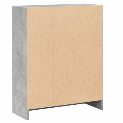 Bookshelf Concrete Grey 60x24x76 cm Engineered Wood