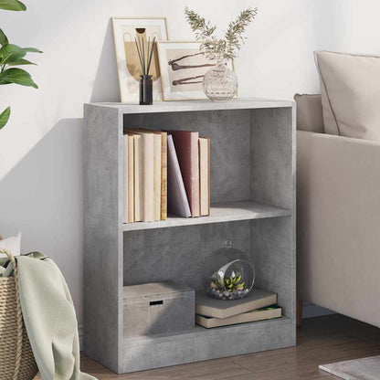 800859 vidaXL Bookshelf Concrete Grey 60x24x76 cm Engineered Wood