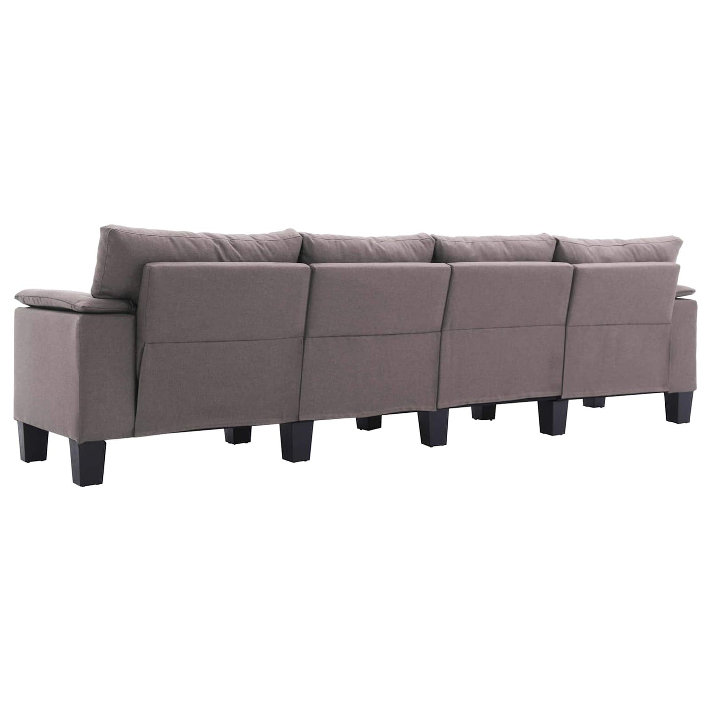 Sofa Taupe 4-Seater Fabric
