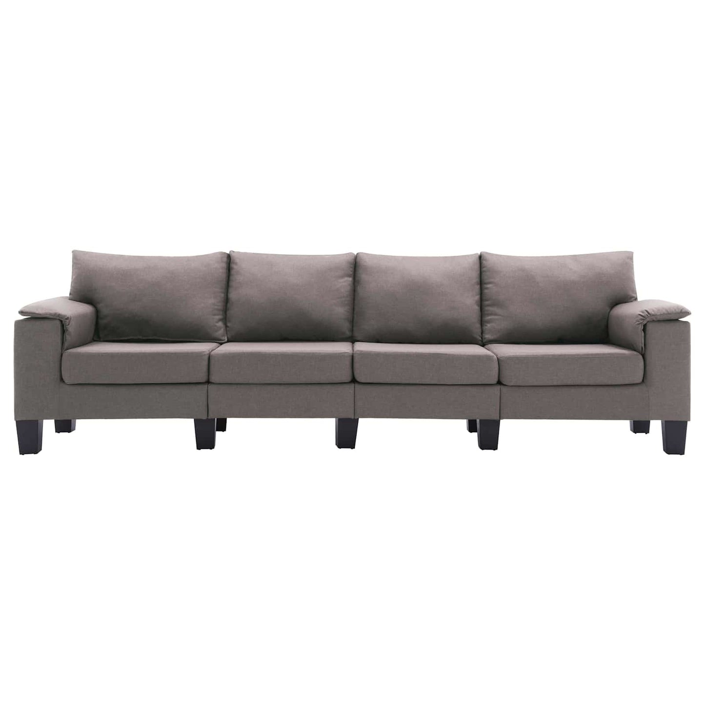 Sofa Taupe 4-Seater Fabric