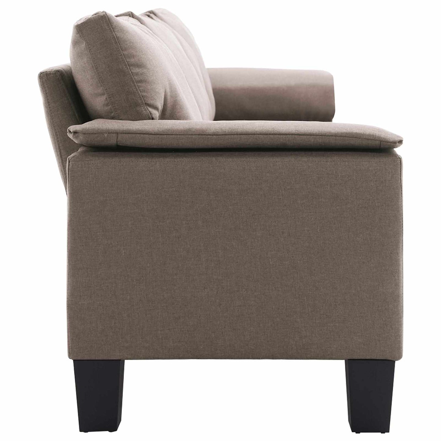 Sofa Taupe 4-Seater Fabric