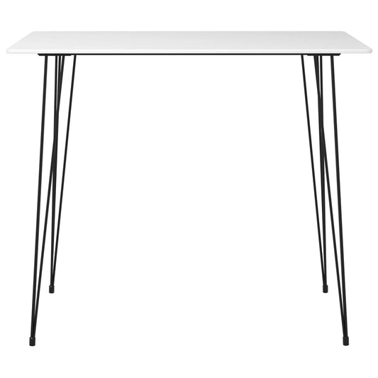 Bar Table | White and Black | MDF, Metal | 120x60x105 cm | Bar Table