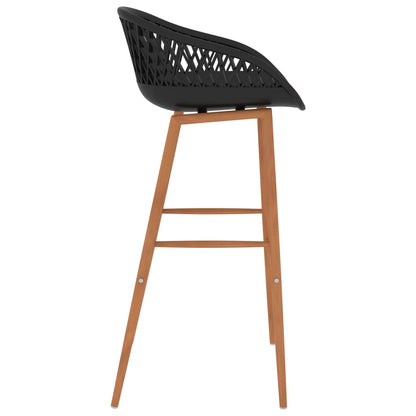 Bar Chair | Set of 2 | Black | PP (Polypropylene) and Metal