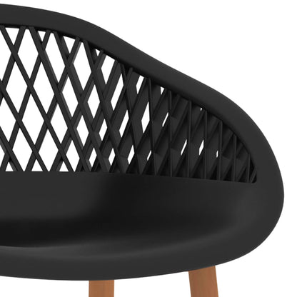 Bar Chair | Set of 2 | Black | PP (Polypropylene) and Metal