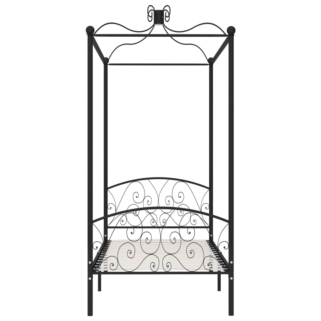 Bed Frame | Black | Metal, Plywood | Single | Classic/Traditional