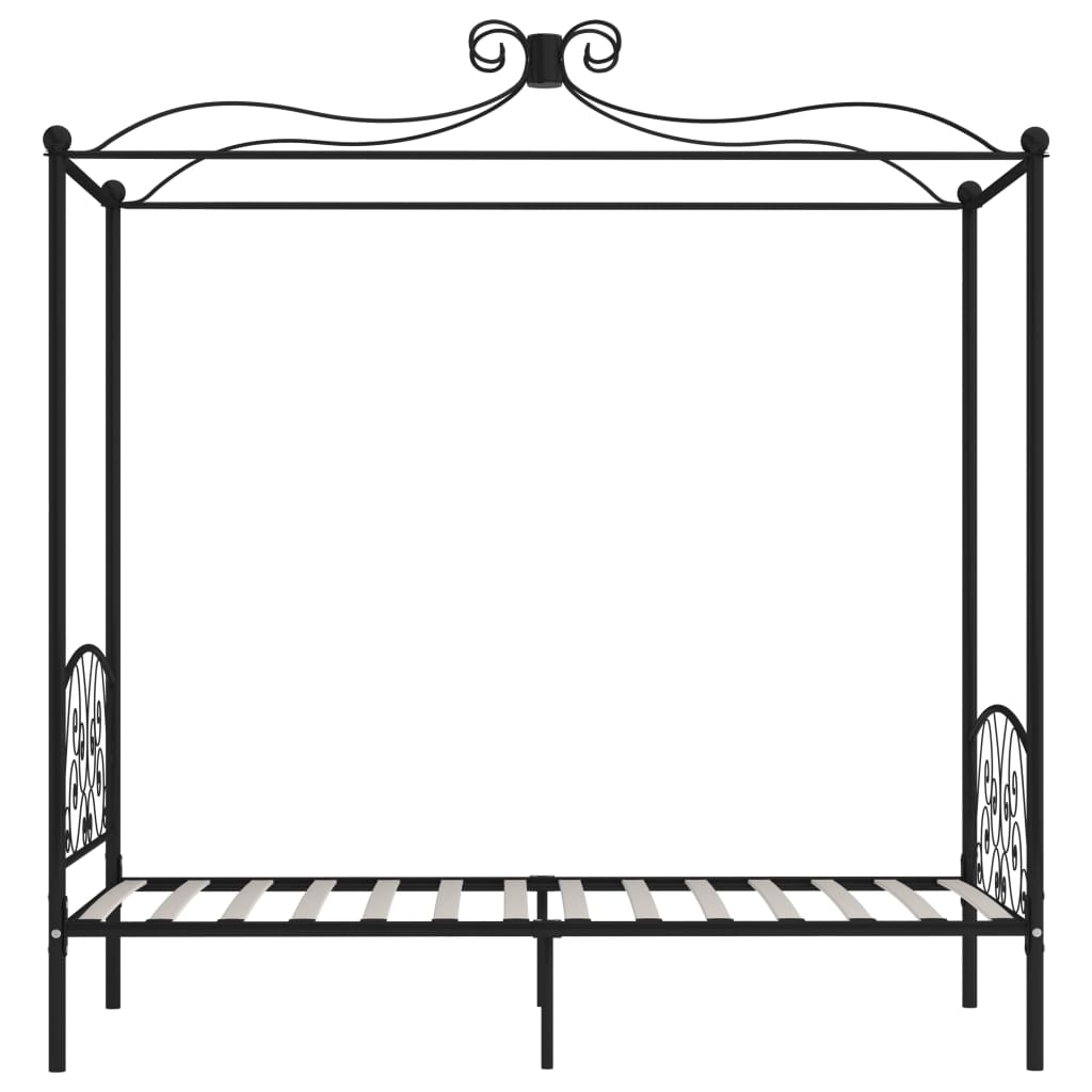Bed Frame | Black | Metal, Plywood | Single | Classic/Traditional