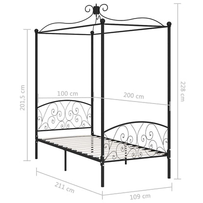 Bed Frame | Black | Metal | Single | Classic/Traditional | Bed Frame