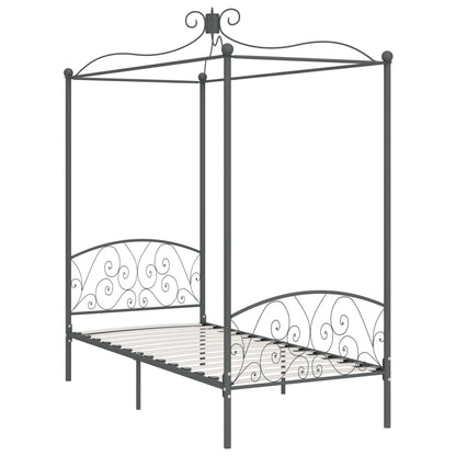 Bed Frame | Grey | Metal | 90x200 cm | Classic/Traditional | Bed Frame