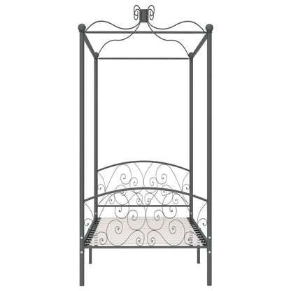 Bed Frame | Grey | Metal, Plywood | Single | Bed Frame | Rectangular